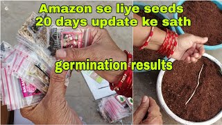 Unboxing seeds की Amazon से खरीदा // germination के साथ 20 days का update winter gardening