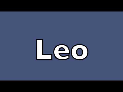 How to pronounce Leo