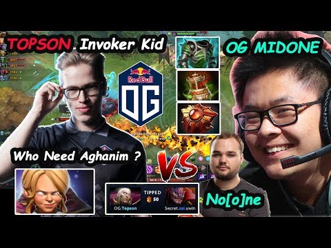 OG.TOPSON [Invoker KID] TI Winner vs New Offlane OG.Midone , Noone , Zai 7.24 Dota 2 pro Gameplay