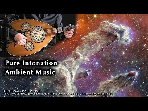 Pure Intonation Meditation Music on Oud + Hubble / Webb Space Telescope Images "Sanctuary"