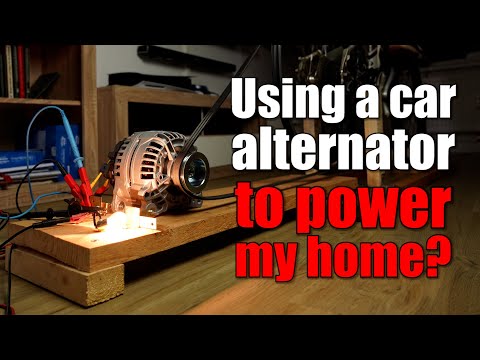 Using a car alternator with a bike to power my home? How much energy can I produce?!