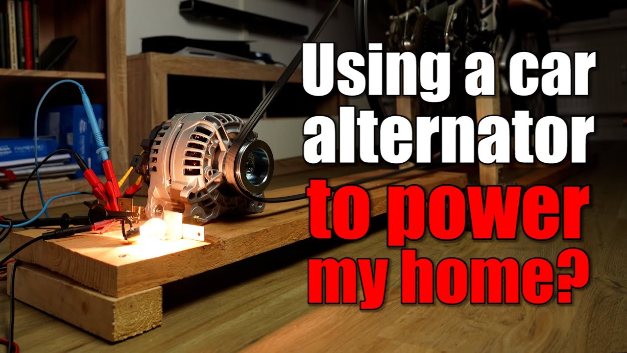 Using a car alternator with a bike to power my home? How much energy can I produce!