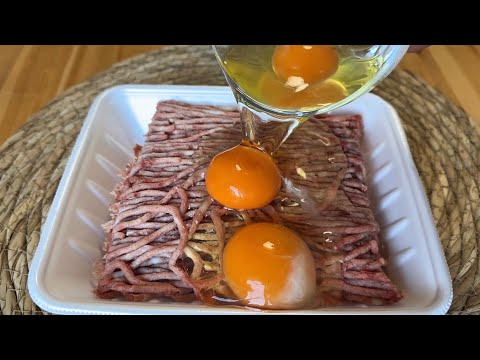 Just pour the eggs over the minced meat! My mom's recipe surprised everyone!