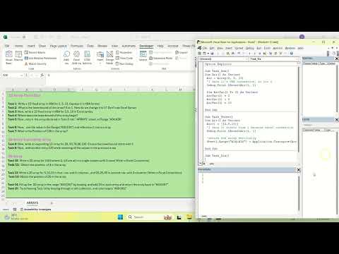 Arrays Exercise Excel VBA(28)