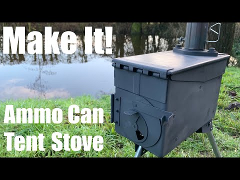 Ammo Can Wood Burning Tent Stove. Make a Tent Heater for Winter Camping.