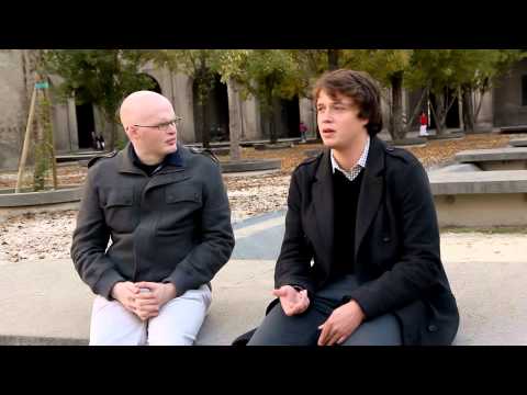 Richard Simcott and Alex Rawlings talk after Multilingual Conference in Parma