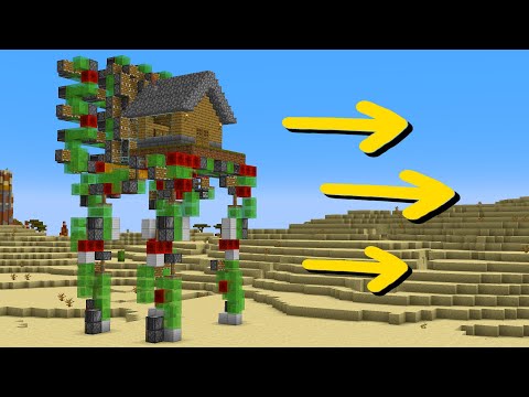 I Built A Working Walking House in Survival Minecraft