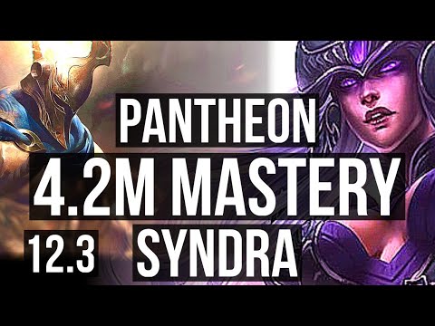 PANTHEON vs SYNDRA (MID) | 4.2M mastery, 5/1/6, 500+ games | KR Diamond | 12.3