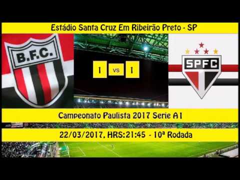 CAMPEONATO PAULISTA 2017 SERIE A1 BOTAFOGO-SP 1 X ...