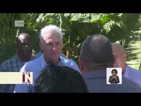 Presidente de Cuba recorre Aguada de Pasajeros y Abreu