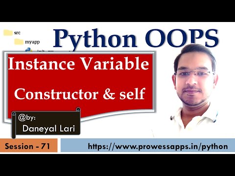 71 Oop Instance Variables Constructor And Self Python Tutorial For Beginners