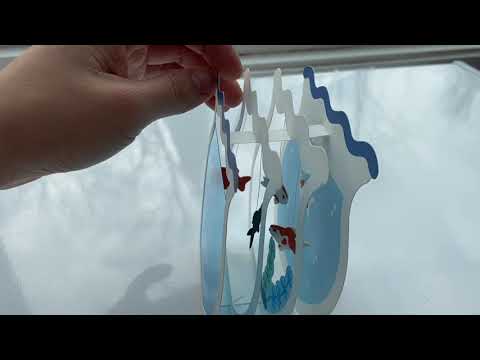 Very Unique Fish Tank 3D pop out Birthday Card