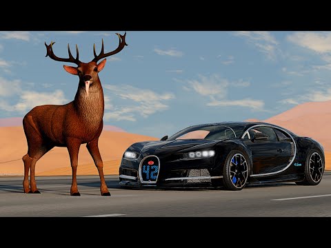 What it's Like Hitting a Deer at 200 MPH... - BeamNG.drive
