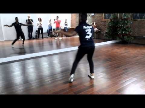 Salsa Class 23.12.14 at D'AKOKAN Dance School - Yoandy Villaurrutia
