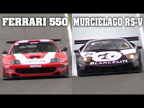Ferrari 550 GT1 vs Lamborghini Murcielago RS-V - V12 Sound Comparison @ Spa-Francorchamps!