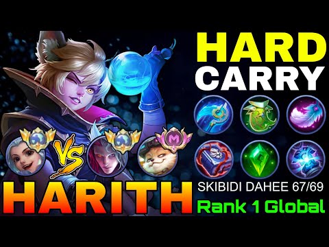 Hard Carry Harith VS Top Global Arlott & Supreme Chip - Top 1 Global Harith by SKIBIDI DAHEE 67/69 
