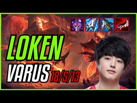 LOKEN - VARUS vs JHIN ADC - KR MASTER - PATCH 11.9 QUADRAKILL