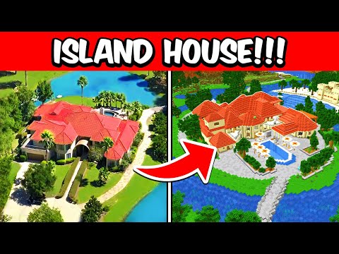 I Built My ISLAND House In MINECRAFT!