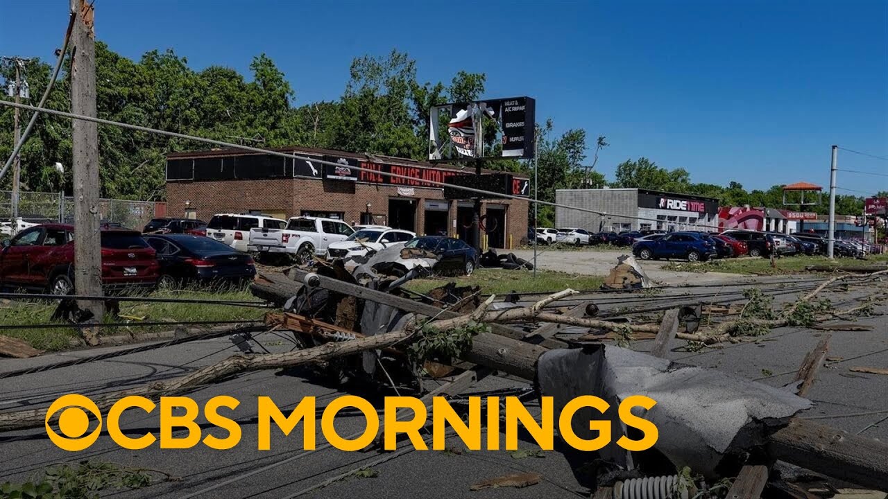 Severe storms bring heavy rain and high winds, toppling trees and power lines in parts of U.S.