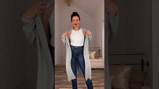 Easy cardigan hack! Double your cardigans!♥️ #hacks #shorts #short #cardigan