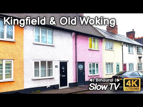 Lovely Walk along Kingfield & Old Woking High Streets - Slow TV