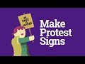 Video for how to make fast paper protest banner