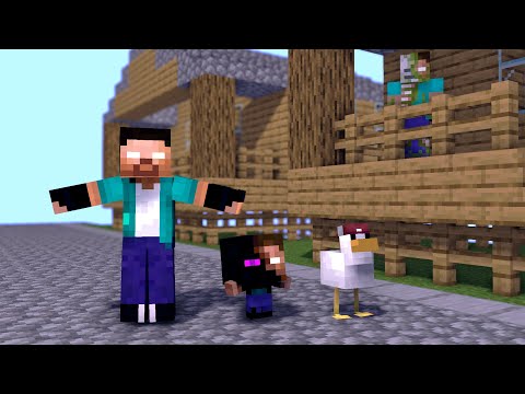 MONSTER SCHOOL : CHICKEN WING HEROBRINE BROTHERS - MINECRAFT ANIMATION