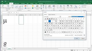 How to type Mu Symbol in excel