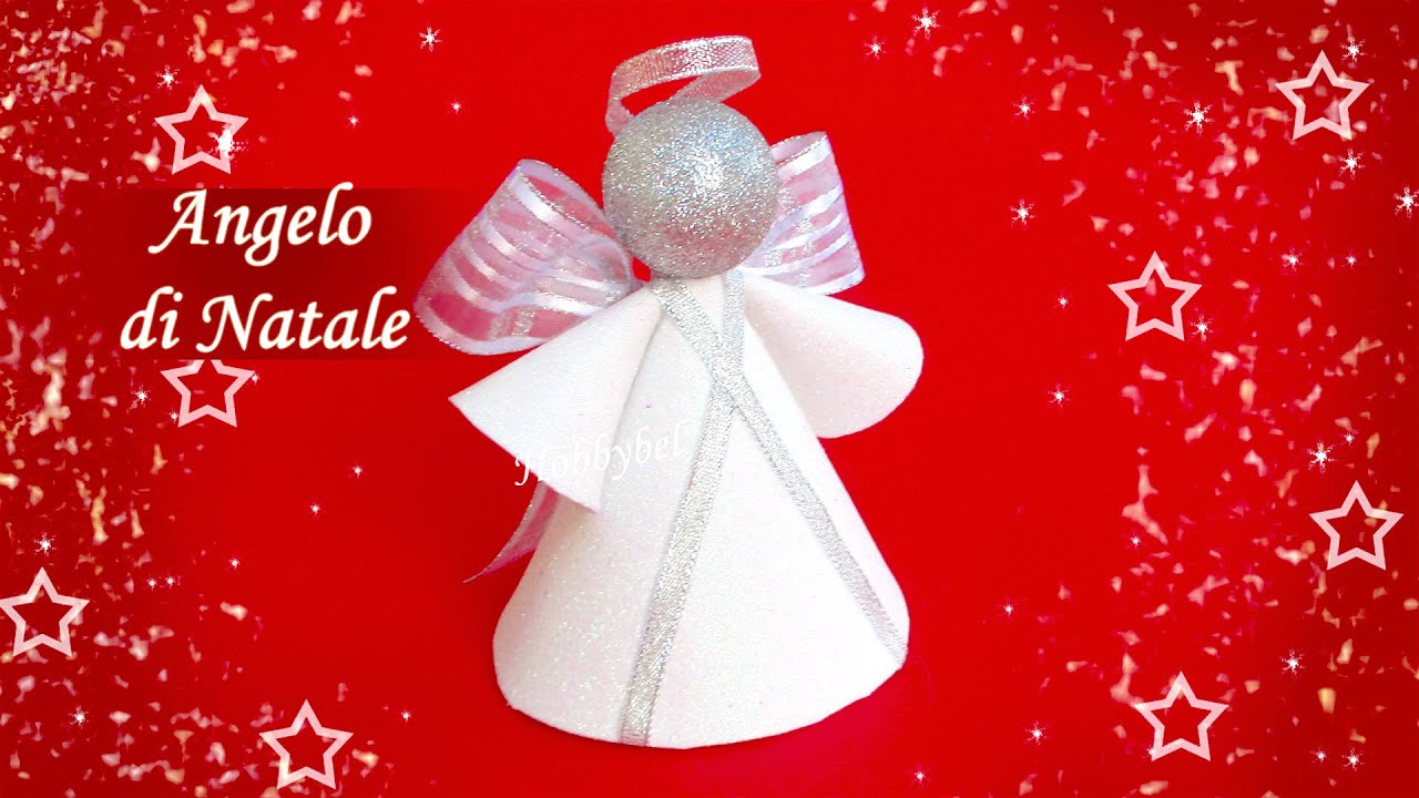 Angelo di Natale facile in feltro o gomma crepla senza cucire- DIY Christmas Angel, easy craft