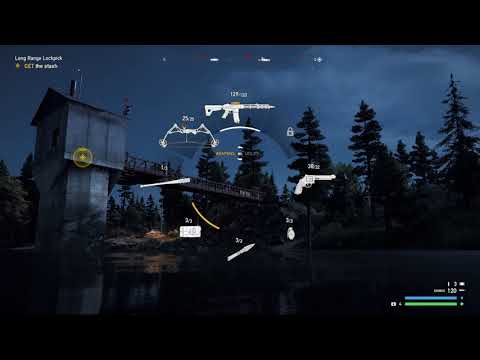 Far Cry 5 - Longrange Lockpick (Prepper) Zipline SniperRifle, Shoot Lock & Get The Stash (2018)