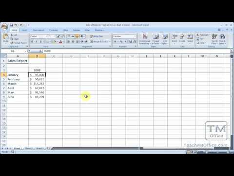 Add Effects to Text within a Chart in Excel