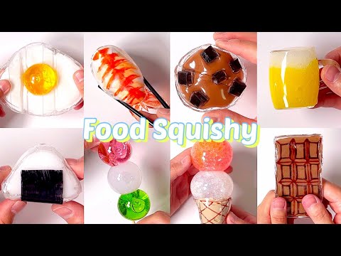 음식 🍳🍙🍦🍪🍡🍣🍺🍫 말랑이 모아보기 - DIY Food Squishy with Nano Tape Series! 🔴Part1🔴