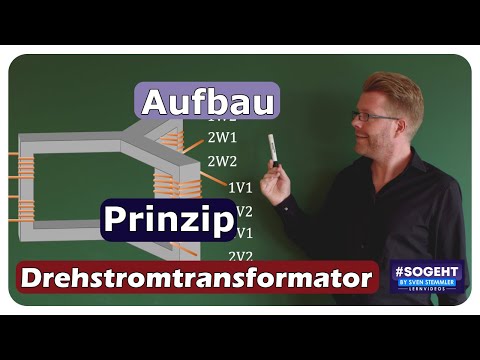 Aufbau und Prinzip des Drehstromtransformators mit Dreischenkelkern einfach erklärt