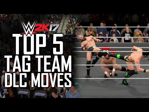 WWE 2K17 TOP 5 DLC TAG TEAM MOVES - "NEW MOVES DLC" PACK!