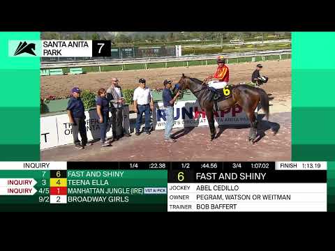 Fast and Shiny wins the Angels Flight Stakes on Sunday, March 26 at Santa Anita Park