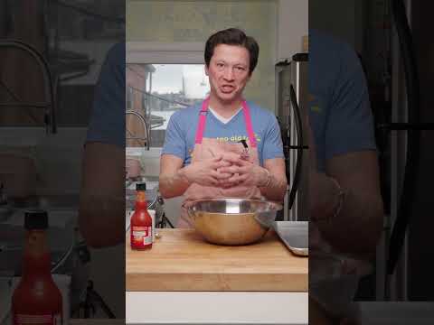 Extra crispy baked chicken wings. Watch the full length video on my channel for all the deets.￼