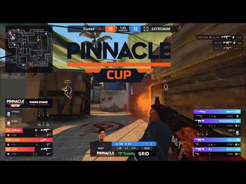 BNTET 4 KILLS M4A4 DEFENDING B SITE MIRAGE - EXTREMUM VS TRICKED - PINNACLE CUP 2021 - CSGO BEST
