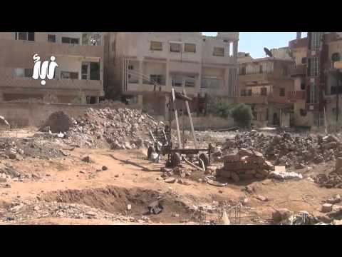 استهداف تجمعات قوات النظام في درعا المحطة بواسطة منجنيف ألغام محلي الصنع من قبل لواء الاعتصام