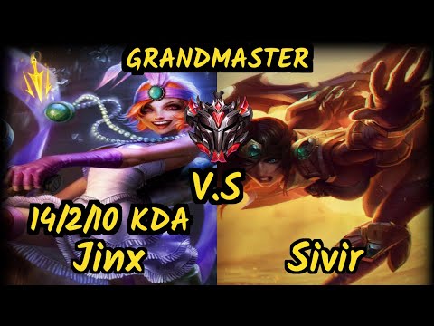 SPY Kobbe (JINX) vs SIVIR - 14/2/10 KDA BOTTOM ADC GAMEPLAY - EUW Ranked GRANDMASTER