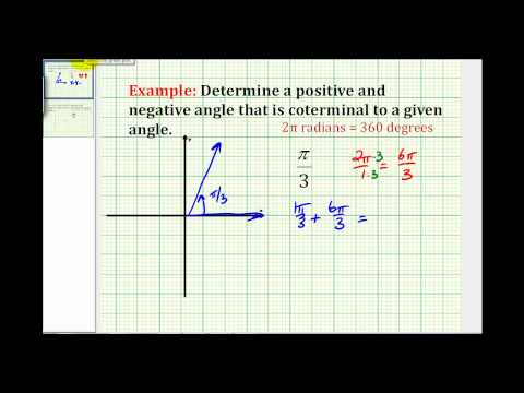 Examples:  Determining Coterminal Angles in Radian Measure