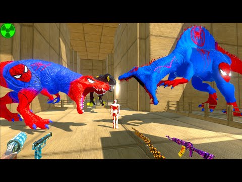 FPS AVATAR vs DINOSAURS LABORATORY - Animal Revolt Battle Simulator ARBS