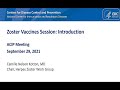 Sept 29, 2021 ACIP Meeting -  Zoster Vaccines