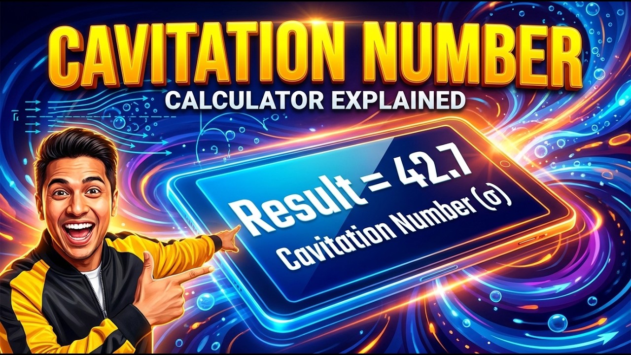 Cavitation Number Interactive Calculator