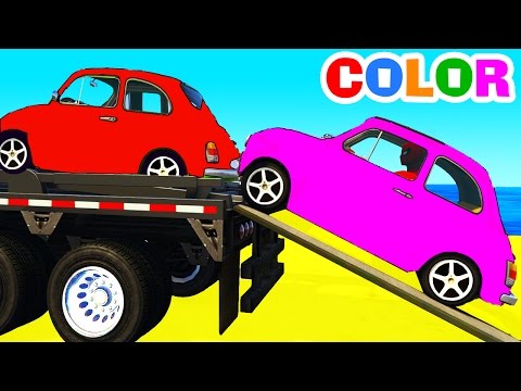 FUNNY CARS Transportation and Cartoon with superheroes for kids and babies! Video