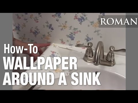 How to Hang Wallpaper Around a Sink | ROMAN Products