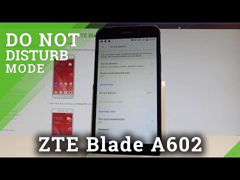 How to Use Do Not Disturb in ZTE Blade A602 - Mute Sounds |HardReset.Info