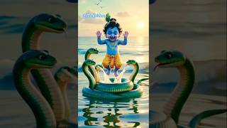Download lagu Achyutham Keshavam Krishna Damodaram 🙏 | Krishna Bhajan | Little Krishna's Snake Adventure 🐍 #shorts mp3