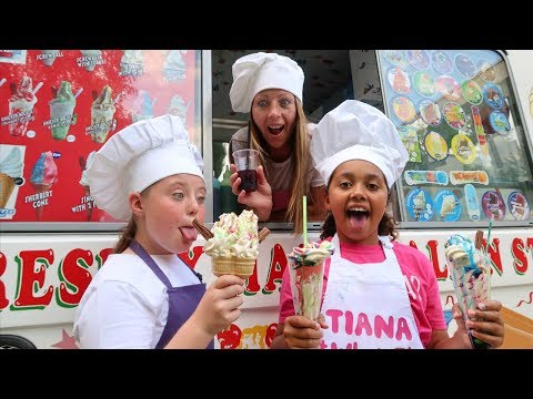 TIANA'S ICE CREAM TRUCK!! Ice Cream Songs For Children