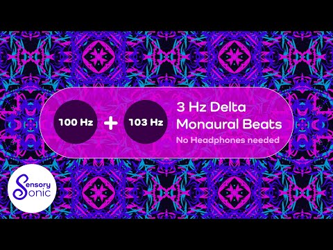 3 Hz Delta Pure Monaural Beats | 1.5 Hours | No Headphones | Deep Sleep, Pain Relief & Healing