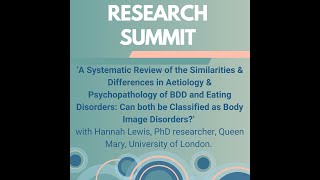 A systematic review of the similarities and differences...of BDD and eating disorders...